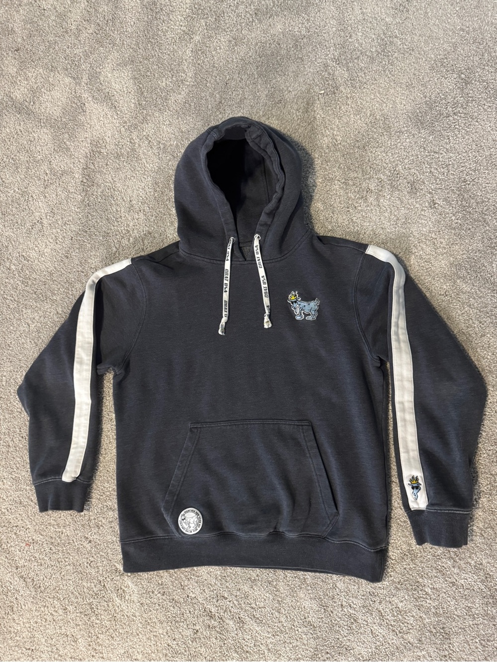 Charcoal Goat USA Hoodie (Men XS or S)